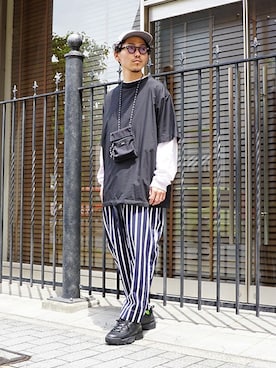 「marka（マーカ）のアイテム（財布/小物）」を使った、ARKnets STAFFさん（メンズ・175cm）の夏コーディネート