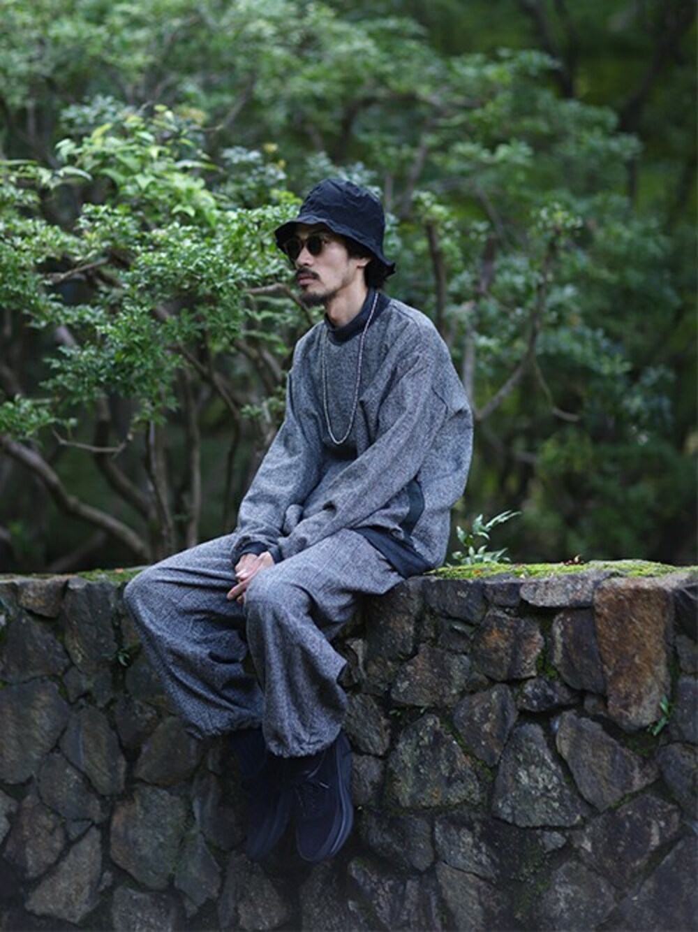 「marka」｜「markaのmarka / マーカ：【予約】MOCK NECK - co/w twill -：M19D-02SH01C[WIS]（スウェット、ホワイト系）」を使った、ARKnets STAFFさん（メンズ・175cm）の夏コーディネートの1枚目の写真