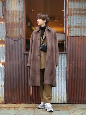 「marka（マーカ）のアイテム（テーラードジャケット）」を使った、ARKnets STAFFさん（メンズ・181cm）の冬コーディネート