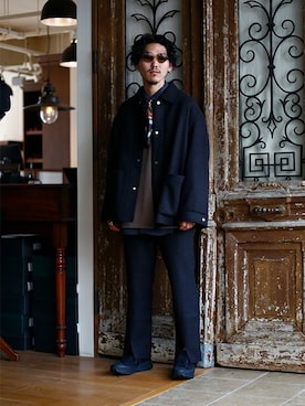 「marka（マーカ）のアイテム（ブルゾン）」を使った、ARKnets STAFFさん（メンズ・175cm）の冬コーディネート