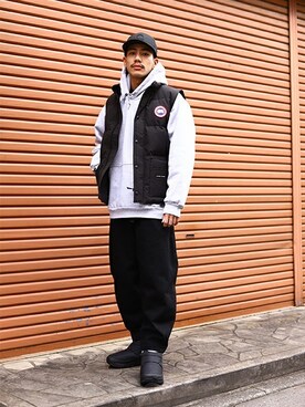 「WP（ダブリューピー）のアイテム（パンツ）」を使った、ARKnets STAFFさん（メンズ・173cm）の冬コーディネート