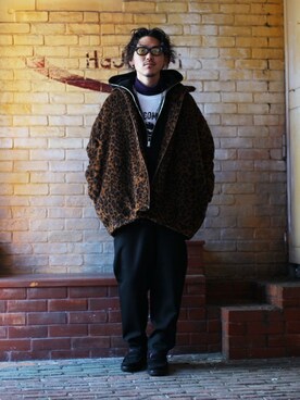 「GOLD（ゴールド）のアイテム（ブルゾン）」を使った、ARKnets STAFFさん（メンズ・175cm）の冬コーディネート