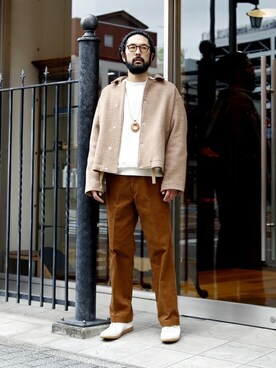 「ARKnets」｜「アイテム（帽子）」を使った、ARKnets STAFFさん（メンズ・174cm）の冬コーディネート