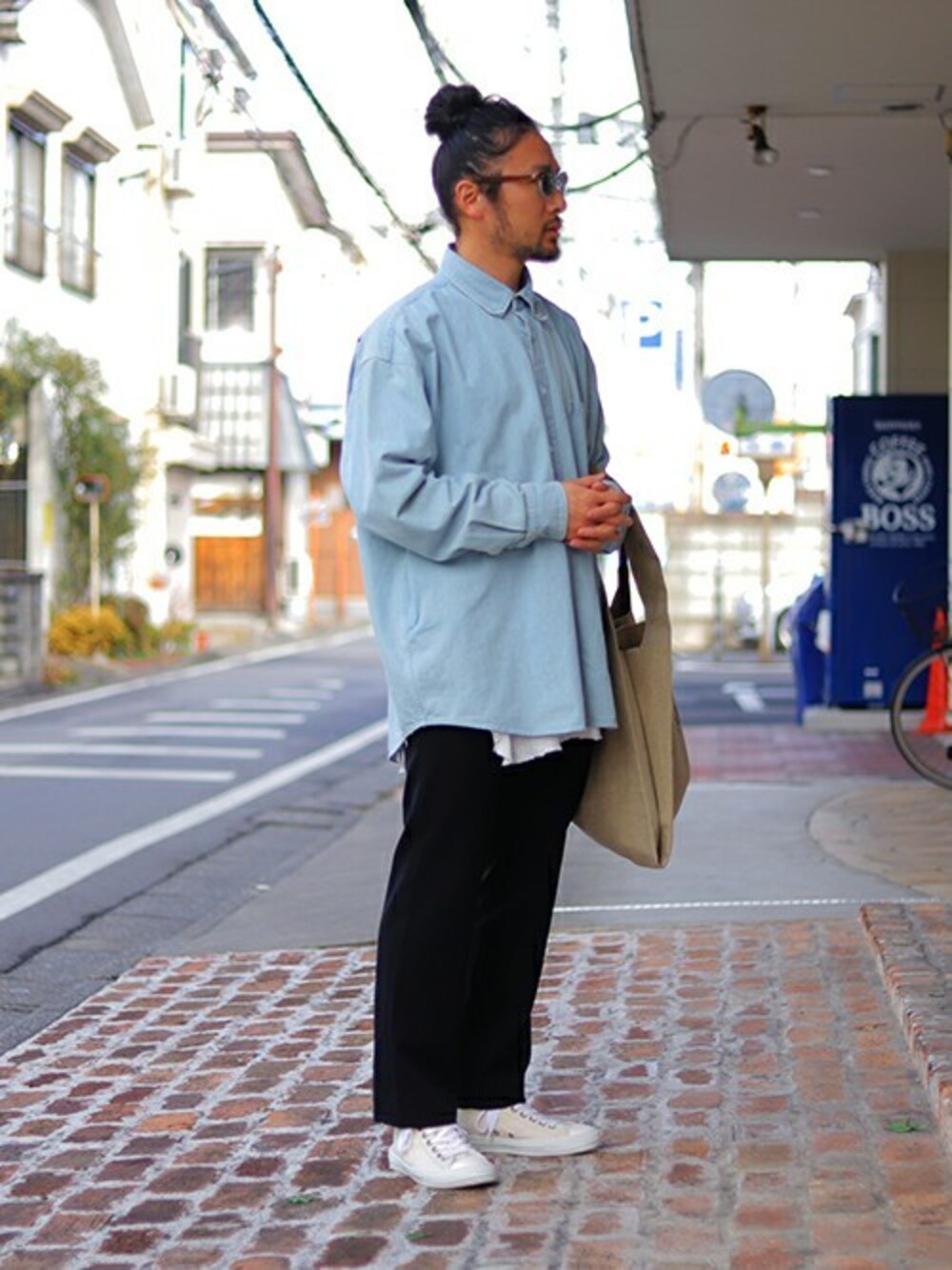 GOLD / ゴールド：10oz. DENIM B.D. BIG SHIRT：GL28293[MUS]を使った