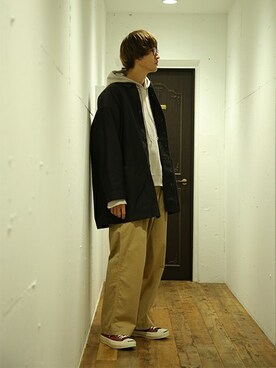 「ARKnets」｜「アイテム（ブルゾン）」を使った、ARKnets STAFFさん（メンズ・181cm）の冬コーディネート