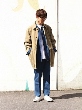 「marka（マーカ）のアイテム（ブルゾン）」を使った、ARKnets STAFFさん（メンズ・173cm）の春コーディネート