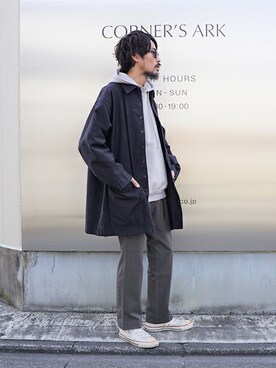 「ARKnets」｜「アイテム（ブルゾン）」を使った、ARKnets STAFFさん（メンズ・175cm）の春コーディネート