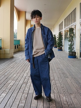GOLD / ゴールド：12oz. DENIM 1TUCK WIDE TROUSERS：GL41888