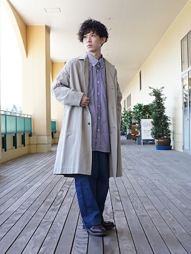 「marka（マーカ）のアイテム（その他アウター）」を使った、ARKnets STAFFさん（メンズ・168cm）の春コーディネート