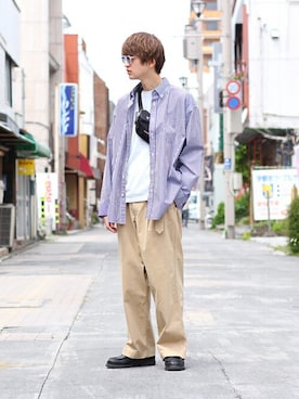 「WP（ダブリューピー）のアイテム（バッグ）」を使った、ARKnets STAFFさん（メンズ・181cm）の春コーディネート