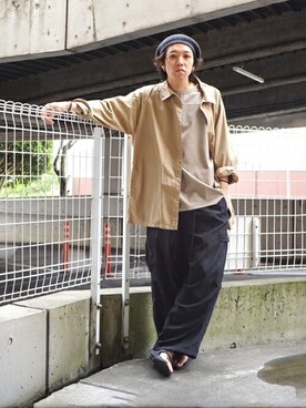 「ARKnets」｜「アイテム（帽子）」を使った、ARKnets STAFFさん（メンズ・168cm）の夏コーディネート