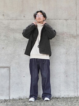 「marka（マーカ）のアイテム（ブルゾン）」を使った、ARKnets STAFFさん（メンズ・175cm）の秋コーディネート