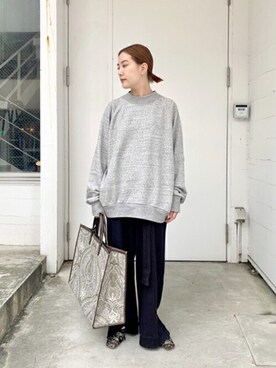 「ARKnets」｜「アイテム（スウェット）」を使った、ARKnets STAFFさん（レディース・158cm）の秋コーディネート