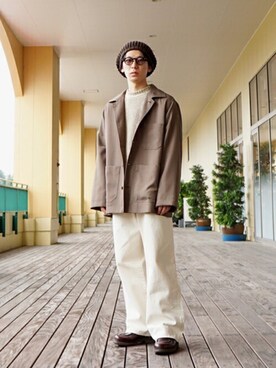 「ARKnets」｜「アイテム（帽子）」を使った、ARKnets STAFFさん（メンズ・168cm）の秋コーディネート