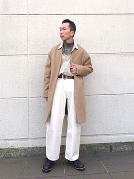 「ARKnets」｜「アイテム（ダウンジャケット/コート）」を使った、ARKnets STAFFさん（メンズ・171cm）の秋コーディネート