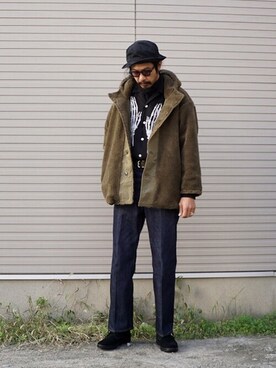 「GOLD（ゴールド）のアイテム（帽子）」を使った、ARKnets STAFFさん（メンズ・183cm）の秋コーディネート