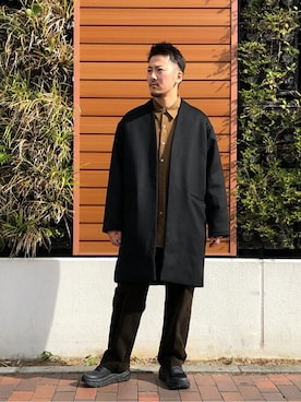 東洋エンタープライズ GOLD / ゴールド：WOOL CASHMERE NO COLLAR COAT