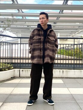 「GOLD（ゴールド）のアイテム（ブルゾン）」を使った、ARKnets STAFFさん（メンズ・171cm）の秋コーディネート