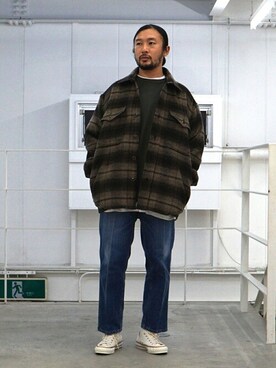「GOLD（ゴールド）のアイテム（ブルゾン）」を使った、ARKnets STAFFさん（メンズ・170cm）の秋コーディネート