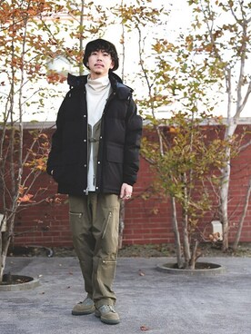 「GOLD（ゴールド）のアイテム（帽子）」を使った、ARKnets STAFFさん（メンズ・178cm）の秋コーディネート