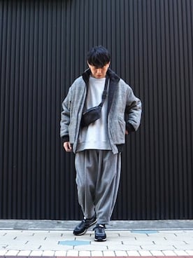 「GOLD（ゴールド）のアイテム（ブルゾン）」を使った、ARKnets STAFFさん（メンズ・170cm）の秋コーディネート