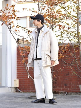 「marka（マーカ）のアイテム（デニムジャケット）」を使った、ARKnets STAFFさん（メンズ・181cm）の秋コーディネート