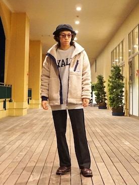 「GOLD（ゴールド）のアイテム（帽子）」を使った、ARKnets STAFFさん（メンズ・168cm）の秋コーディネート