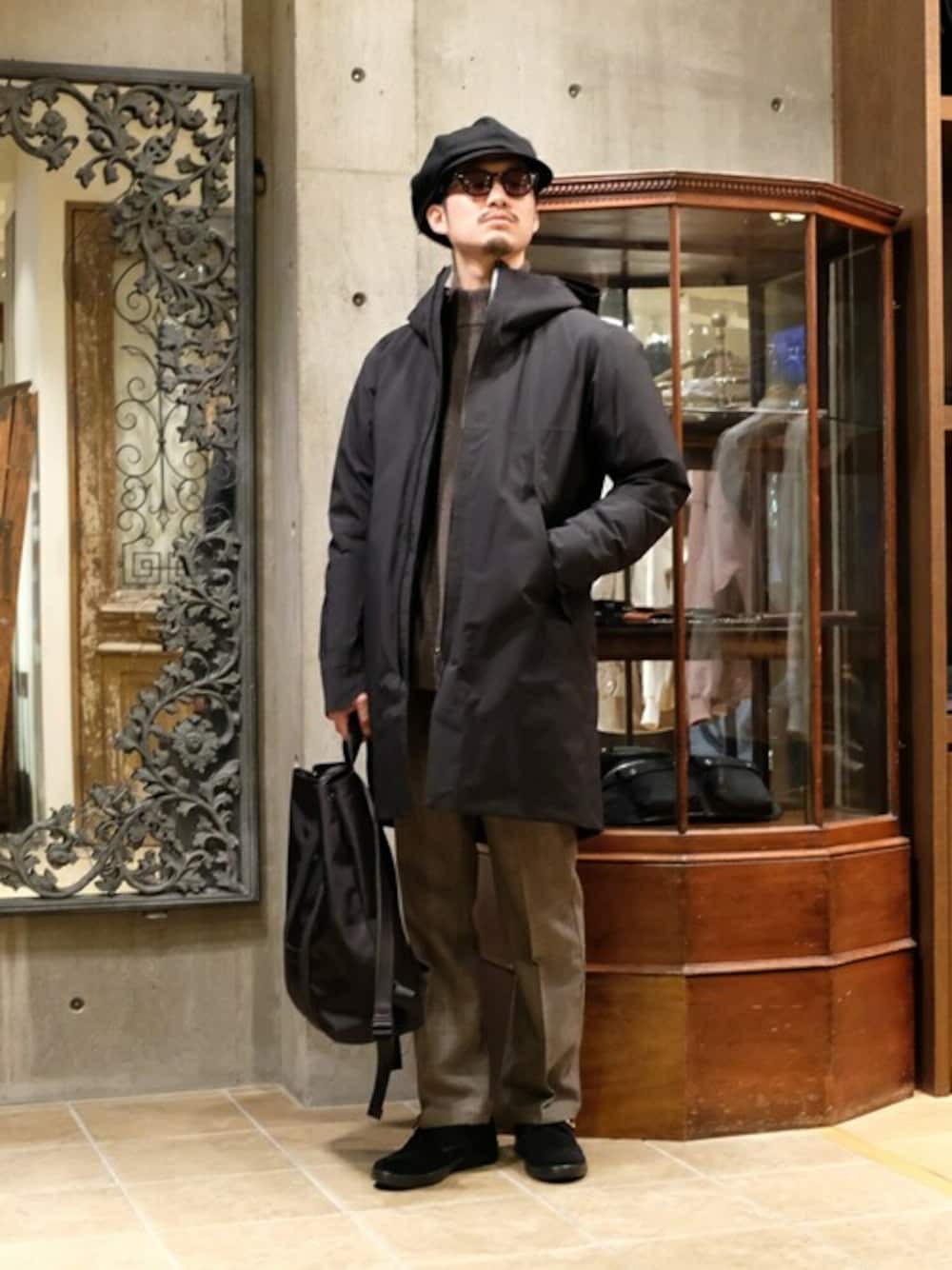 「PORT BY ARKのPORT BY ARK / ポートバイアーク：Cowboy trousers：PO06-P001[COR]（スラックス、その他）」を使った、ARKnets STAFFさん（メンズ・175cm）の秋コーディネートの1枚目の写真