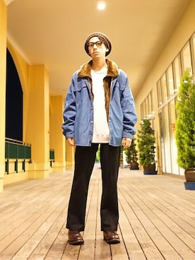 「BALLAST ARK（バラストアーク）のアイテム（スラックス）」を使った、ARKnets STAFFさん（メンズ・168cm）の秋コーディネート