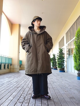 「GOLD（ゴールド）のアイテム（帽子）」を使った、ARKnets STAFFさん（メンズ・168cm）の秋コーディネート