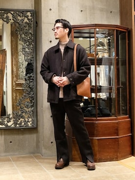 「marka（マーカ）のアイテム（ブルゾン）」を使った、ARKnets STAFFさん（メンズ・175cm）の秋コーディネート