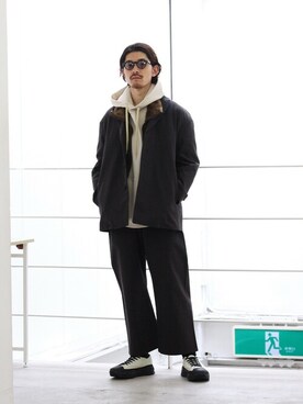 「marka（マーカ）のアイテム（シューズ）」を使った、ARKnets STAFFさん（メンズ・173cm）の秋コーディネート