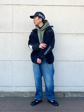 「WP（ダブリューピー）のアイテム（帽子）」を使った、ARKnets STAFFさん（メンズ・171cm）の冬コーディネート