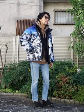「BALLAST ARK（バラストアーク）のアイテム（パーカー）」を使った、ARKnets STAFFさん（メンズ・178cm）の冬コーディネート