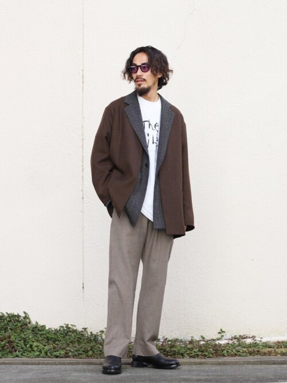 ジャケット・アウター LAPELLESS SHIRT JACKET WOOL SOFT SERGE LAPELLESS SHIRT JACKET WOOL SOFT SERGE - marka 「Area」