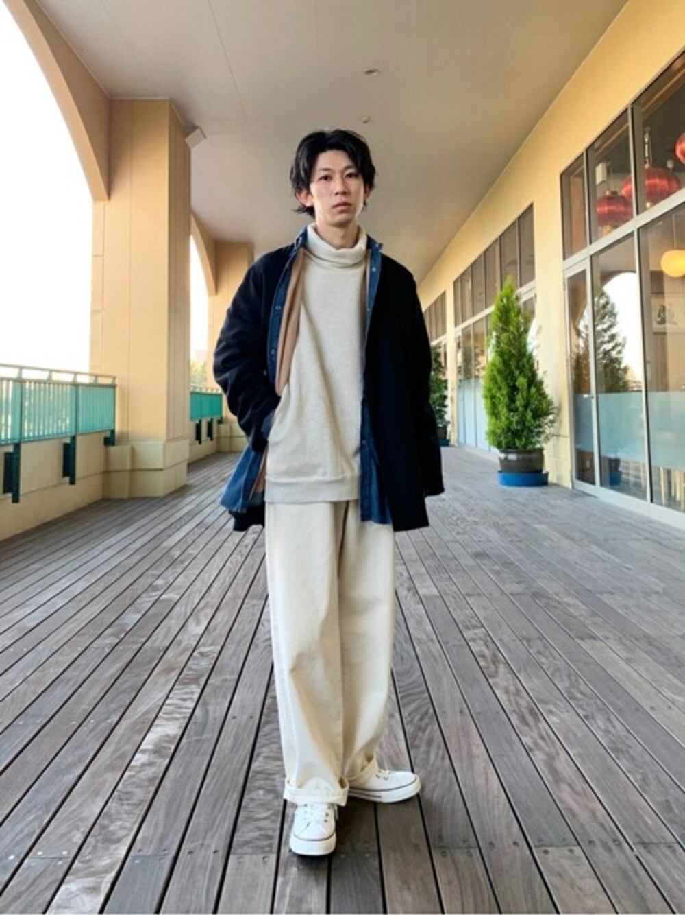 marka / マーカ：LAPELLESS SHIRT JACKET - wool soft serge