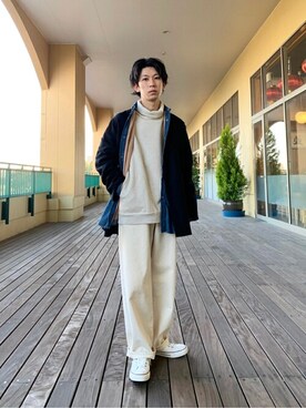 「marka（マーカ）のアイテム（テーラードジャケット）」を使った、ARKnets STAFFさん（メンズ・168cm）の冬コーディネート