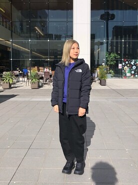 「WP（ダブリューピー）のアイテム（パンツ）」を使った、ARKnets STAFFさん（メンズ・153cm）の冬コーディネート