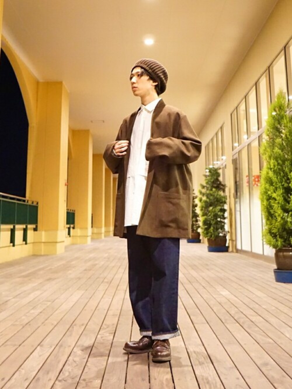 ジャケット・アウター LAPELLESS SHIRT JACKET WOOL SOFT SERGE marka（マーカ）の「marka / マーカ：LAPELLESS SHIRT JACKET
