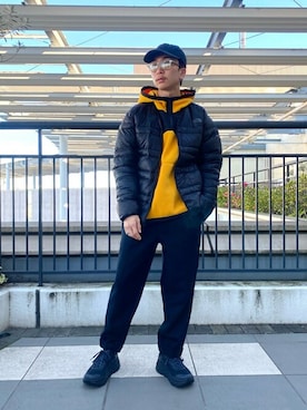 「WP（ダブリューピー）のアイテム（帽子）」を使った、ARKnets STAFFさん（メンズ・171cm）の冬コーディネート
