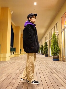 「WP（ダブリューピー）のアイテム（ジャケット/アウター）」を使った、ARKnets STAFFさん（メンズ・168cm）の冬コーディネート