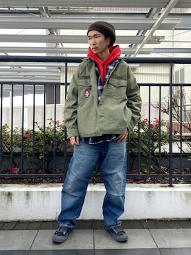 「FLAG SPORT（フラッグスポーツ）のアイテム（パンツ）」を使った、ARKnets STAFFさん（メンズ・171cm）の冬コーディネート