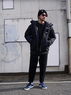「WP（ダブリューピー）のアイテム（パンツ）」を使った、ARKnets STAFFさん（メンズ・178cm）の冬コーディネート