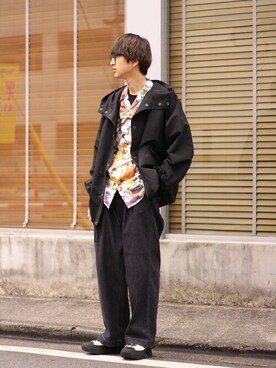 「marka（マーカ）のアイテム（ミリタリージャケット）」を使った、ARKnets STAFFさん（メンズ・181cm）の冬コーディネート