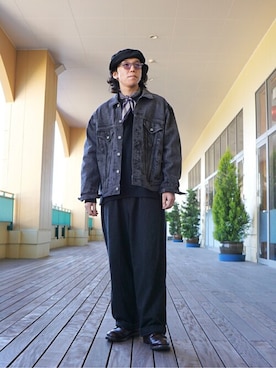 「GOLD（ゴールド）のアイテム（帽子）」を使った、ARKnets STAFFさん（メンズ・168cm）の冬コーディネート