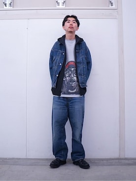 「FLAG SPORT（フラッグスポーツ）のアイテム（パンツ）」を使った、ARKnets STAFFさん（メンズ・178cm）の冬コーディネート