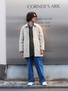 「marka（マーカ）のアイテム（ミリタリージャケット）」を使った、ARKnets STAFFさん（メンズ・173cm）の冬コーディネート