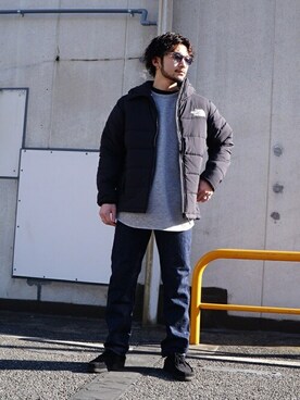 「BALLAST ARK（バラストアーク）のアイテム（スウェット）」を使った、ARKnets STAFFさん（メンズ・178cm）の冬コーディネート