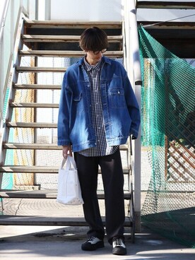 「marka（マーカ）のアイテム（シューズ）」を使った、ARKnets STAFFさん（メンズ・181cm）の冬コーディネート