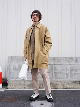 「marka（マーカ）のアイテム（シューズ）」を使った、ARKnets STAFFさん（メンズ・173cm）の冬コーディネート